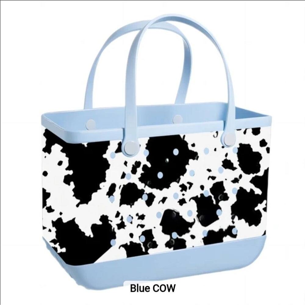 Blue Cow XL EVA Beach Tote Bag — Unbranded / Generic Vinyl Tote